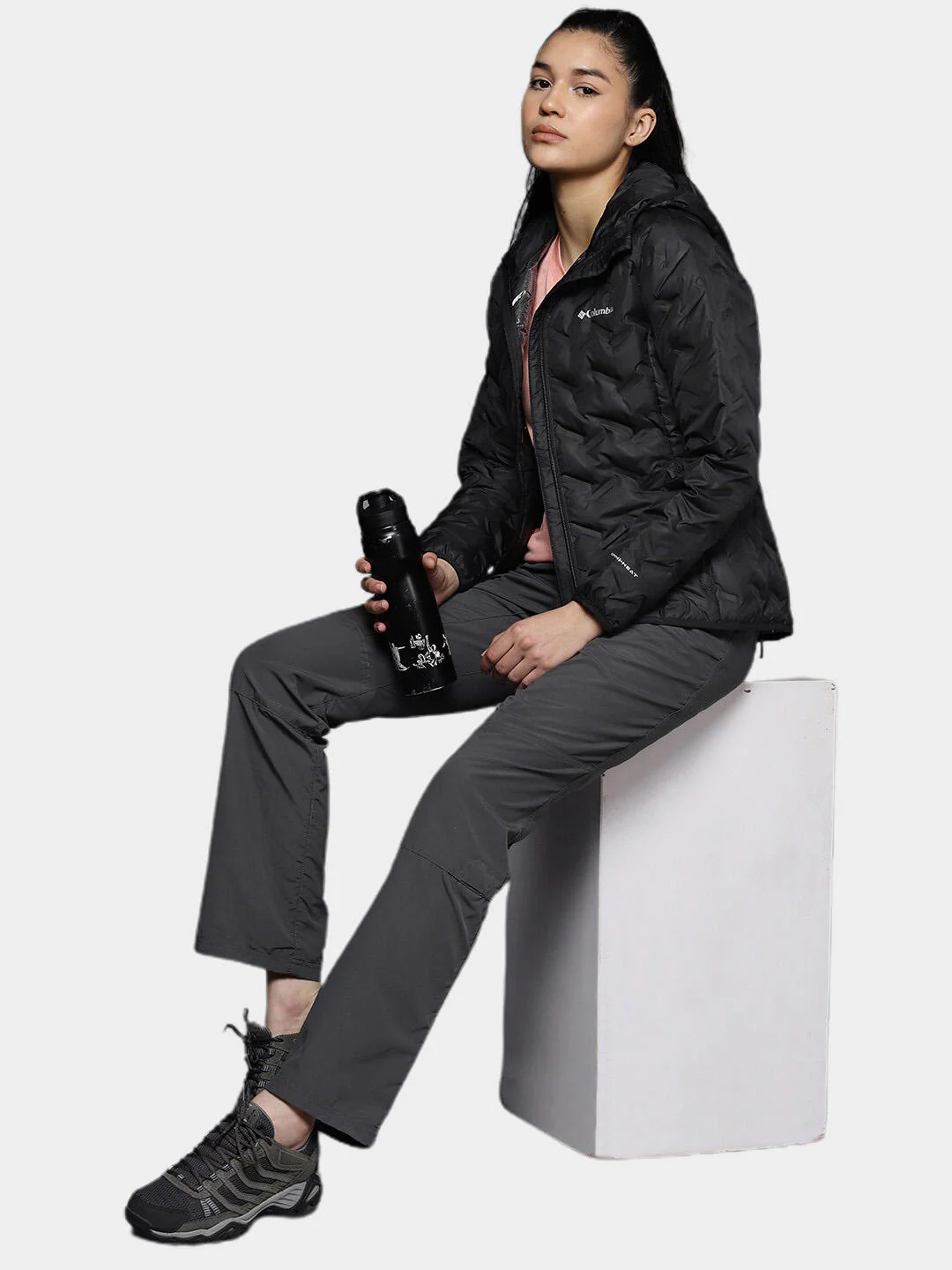 Columbia Women Black Delta Ridge Down Hooded Jacket - Image 10