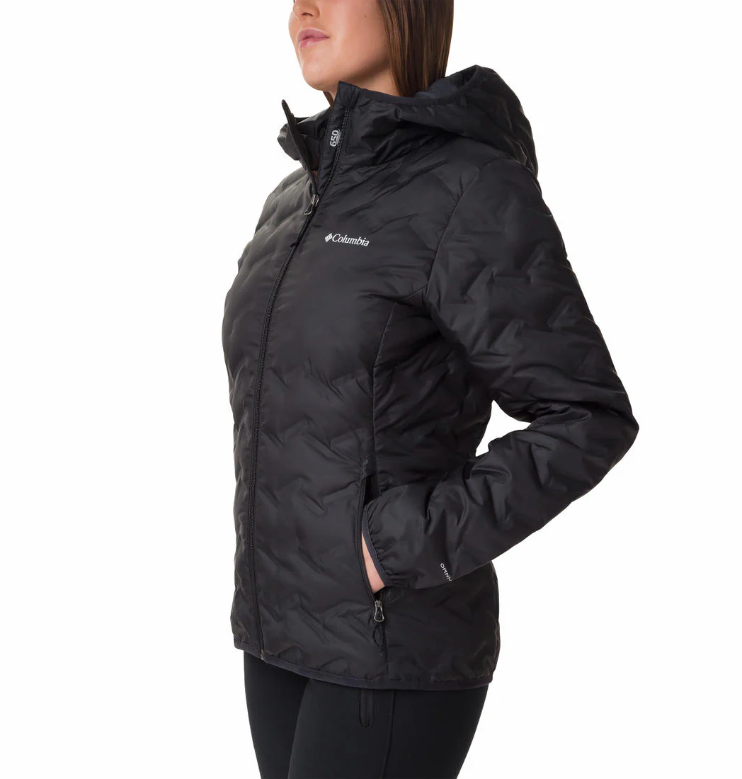 Columbia Women Black Delta Ridge Down Hooded Jacket - Image 2