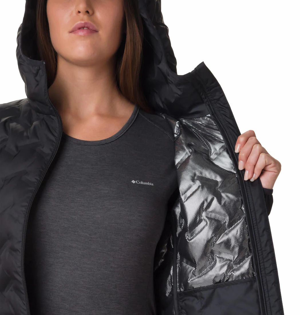 Columbia Women Black Delta Ridge Down Hooded Jacket - Image 3