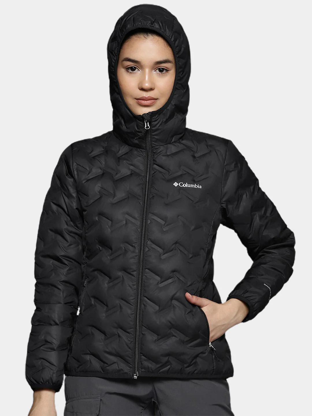 Columbia Women Black Delta Ridge Down Hooded Jacket - Image 8