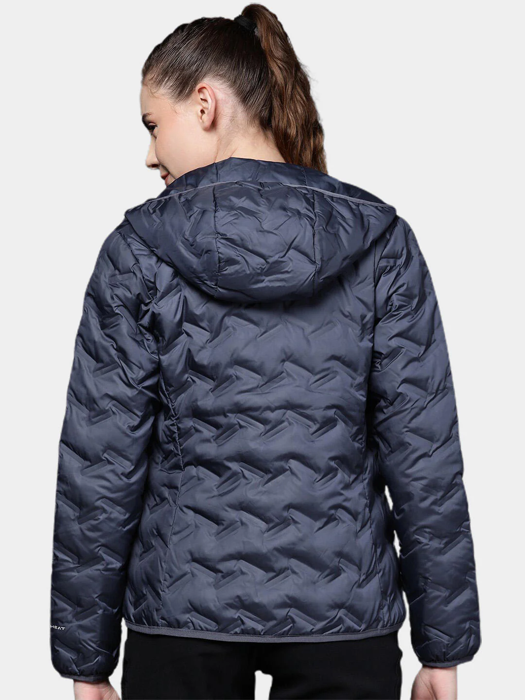 Columbia Women Navy Blue Delta Ridge Down Hooded Jacket - Image 11