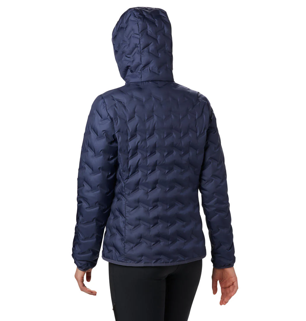 Columbia Women Navy Blue Delta Ridge Down Hooded Jacket - Image 4