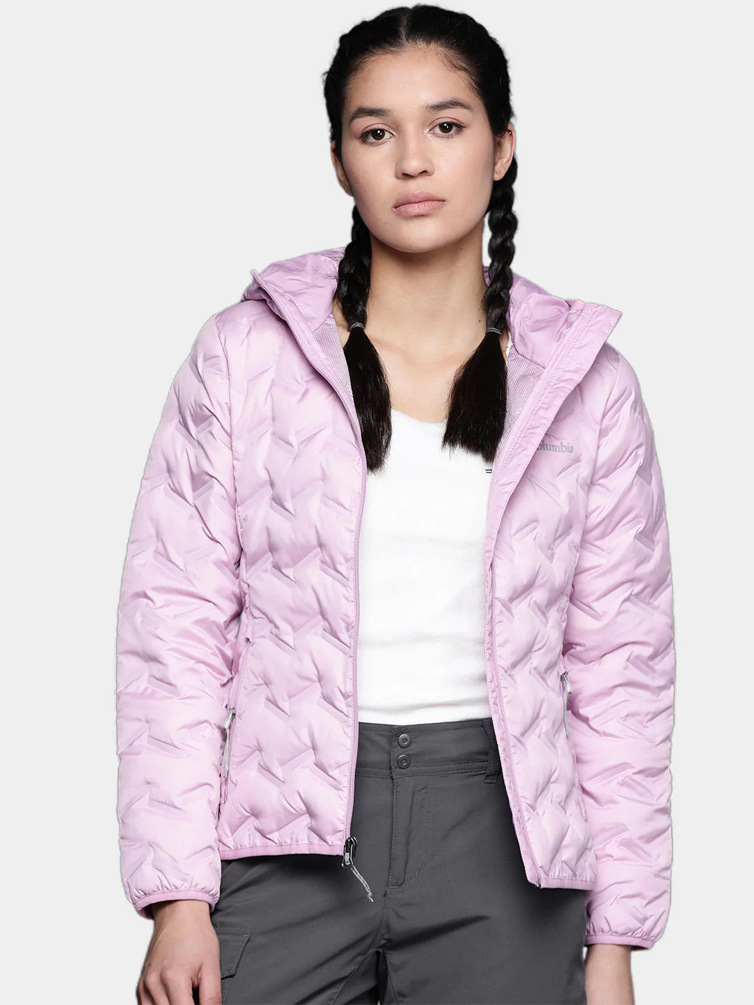 Columbia Women Purple Delta Ridge Down Hooded Jacket - Image 9