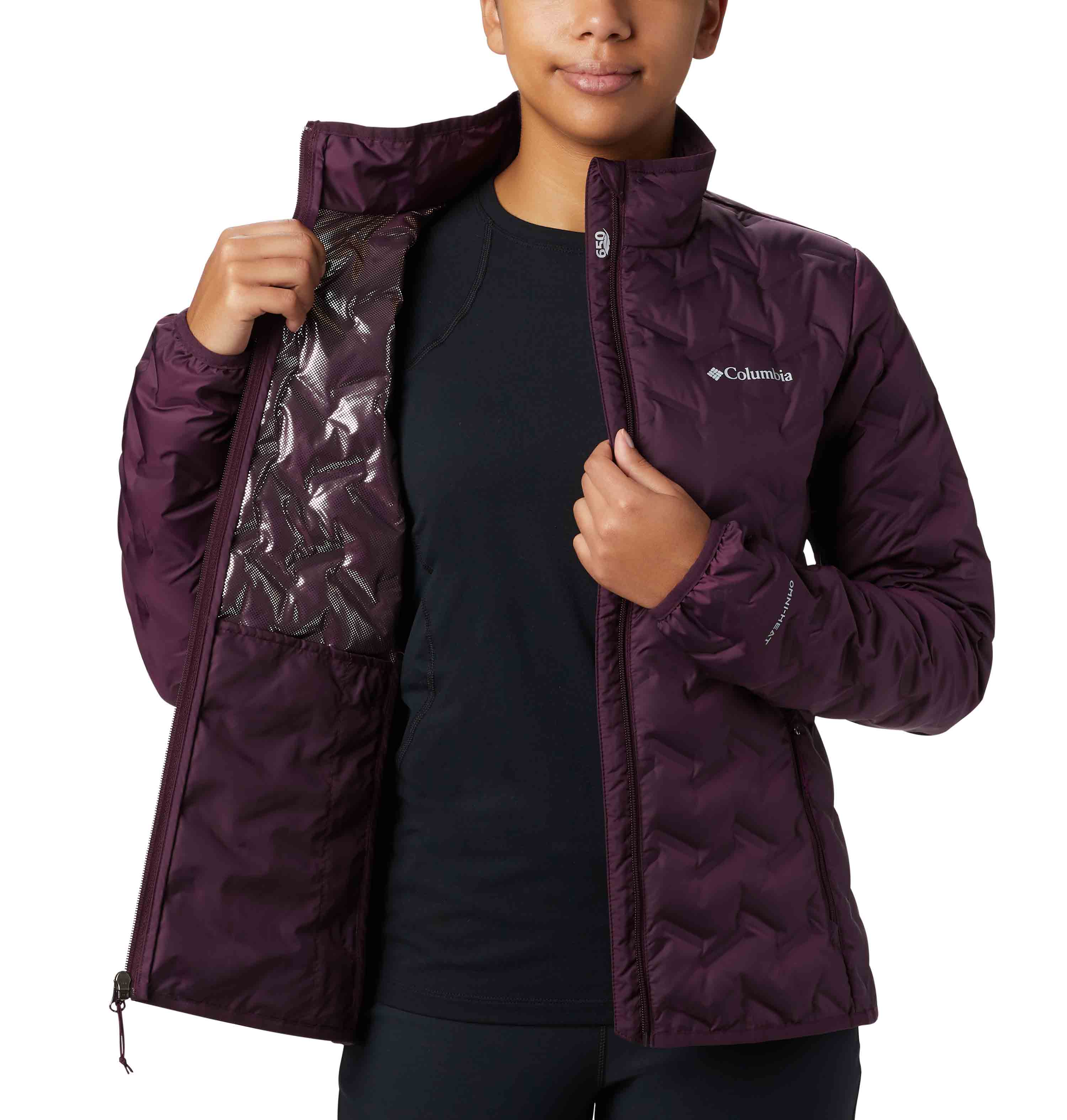 Columbia Women Maroon Delta Ridge Down Jacket - Image 4