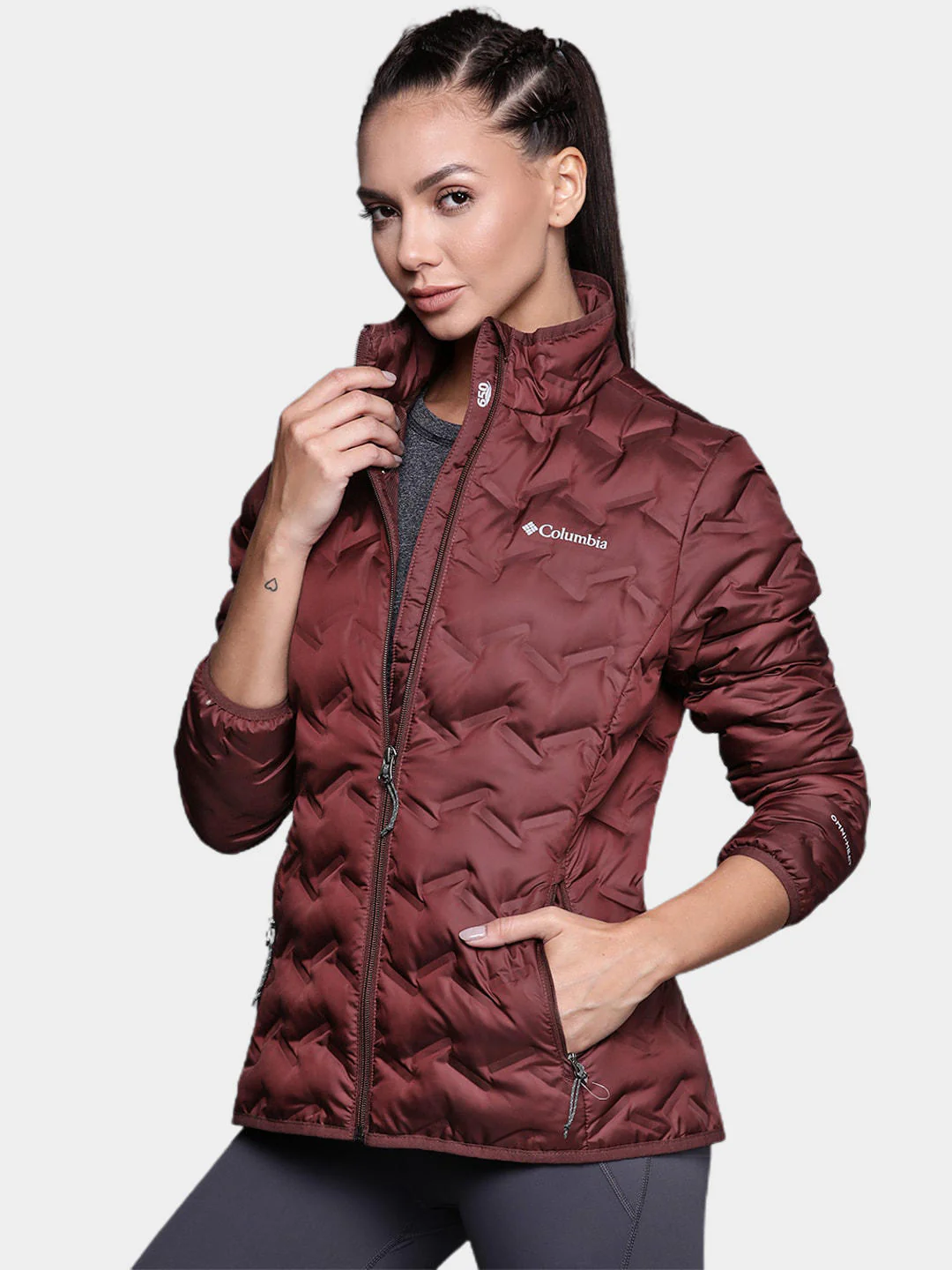 Columbia Women Maroon Delta Ridge Down Jacket - Image 8