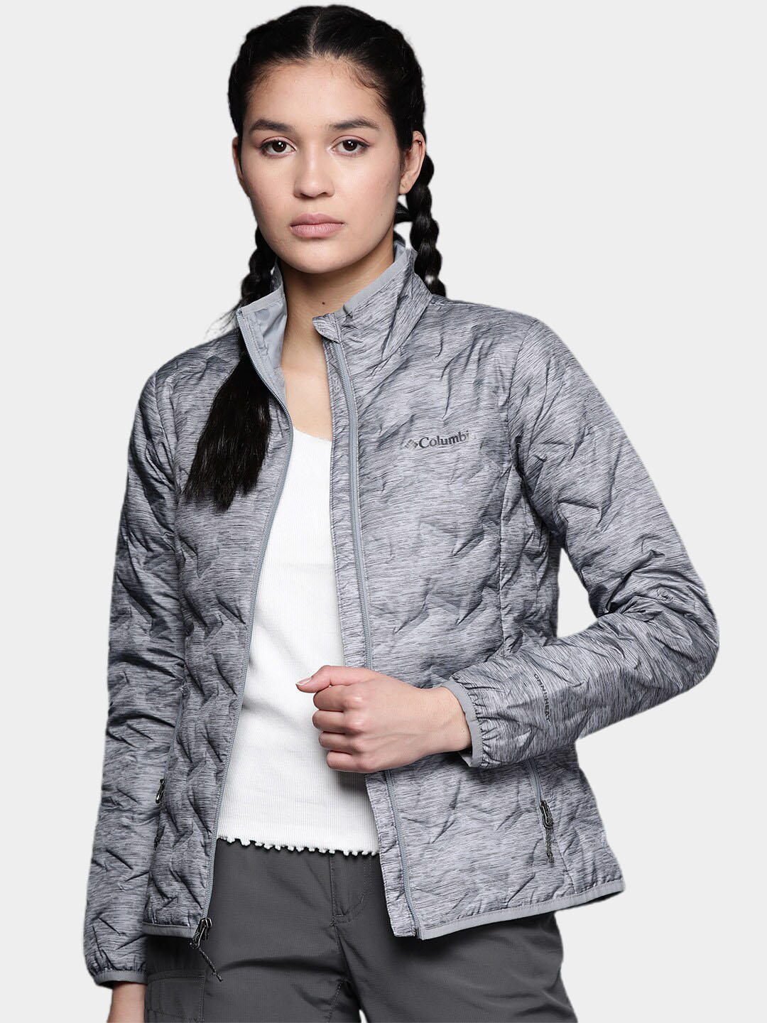 Columbia Women Grey Delta Ridge Down Jacket - Image 10