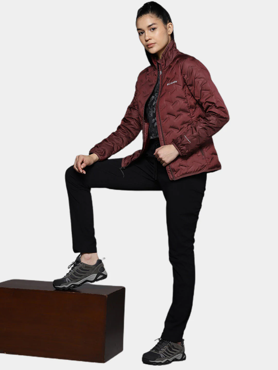 Columbia Women Maroon Delta Ridge Down Jacket - Image 10