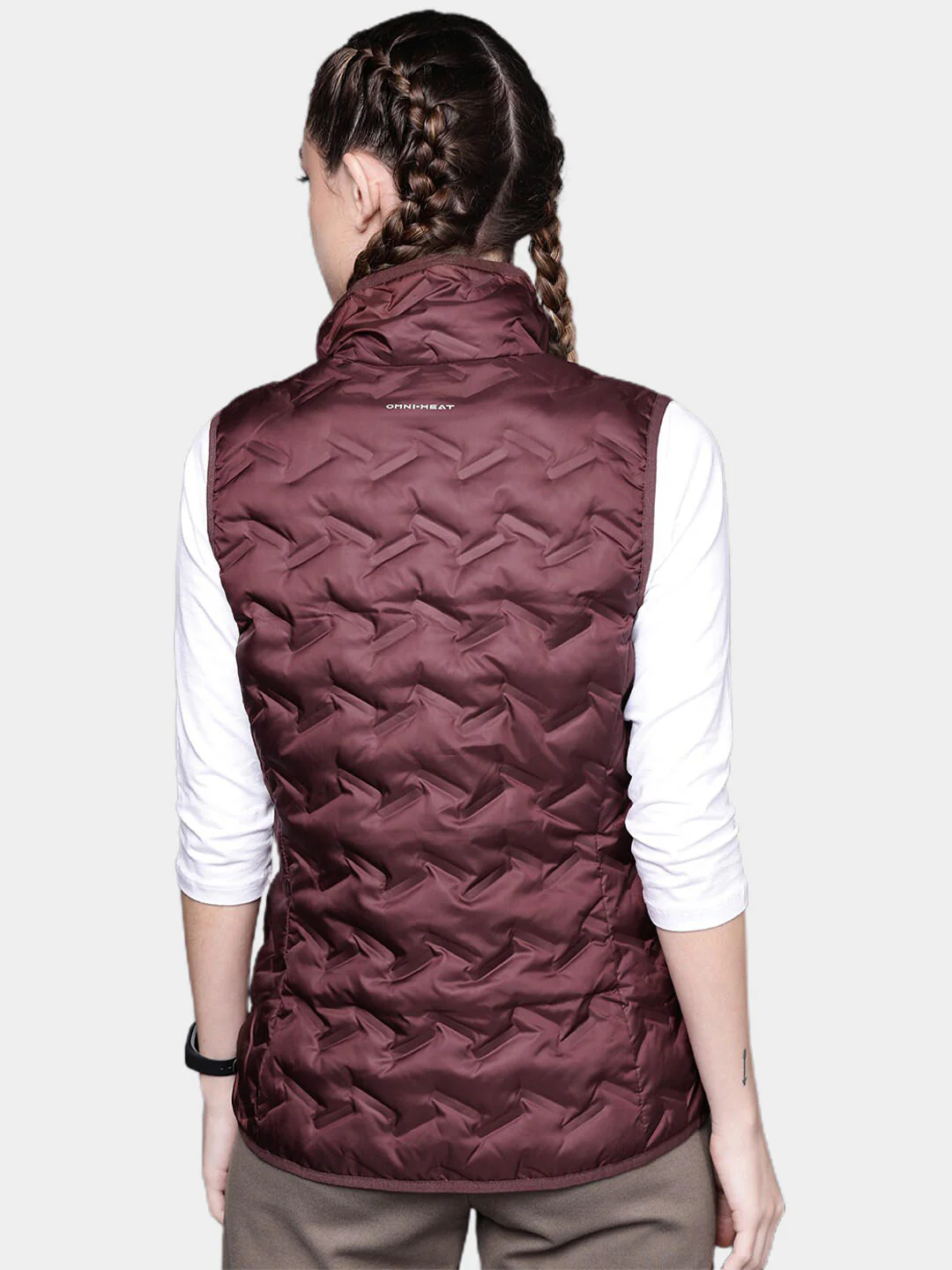 Columbia Women Maroon Delta Ridge Down Vest - Image 10