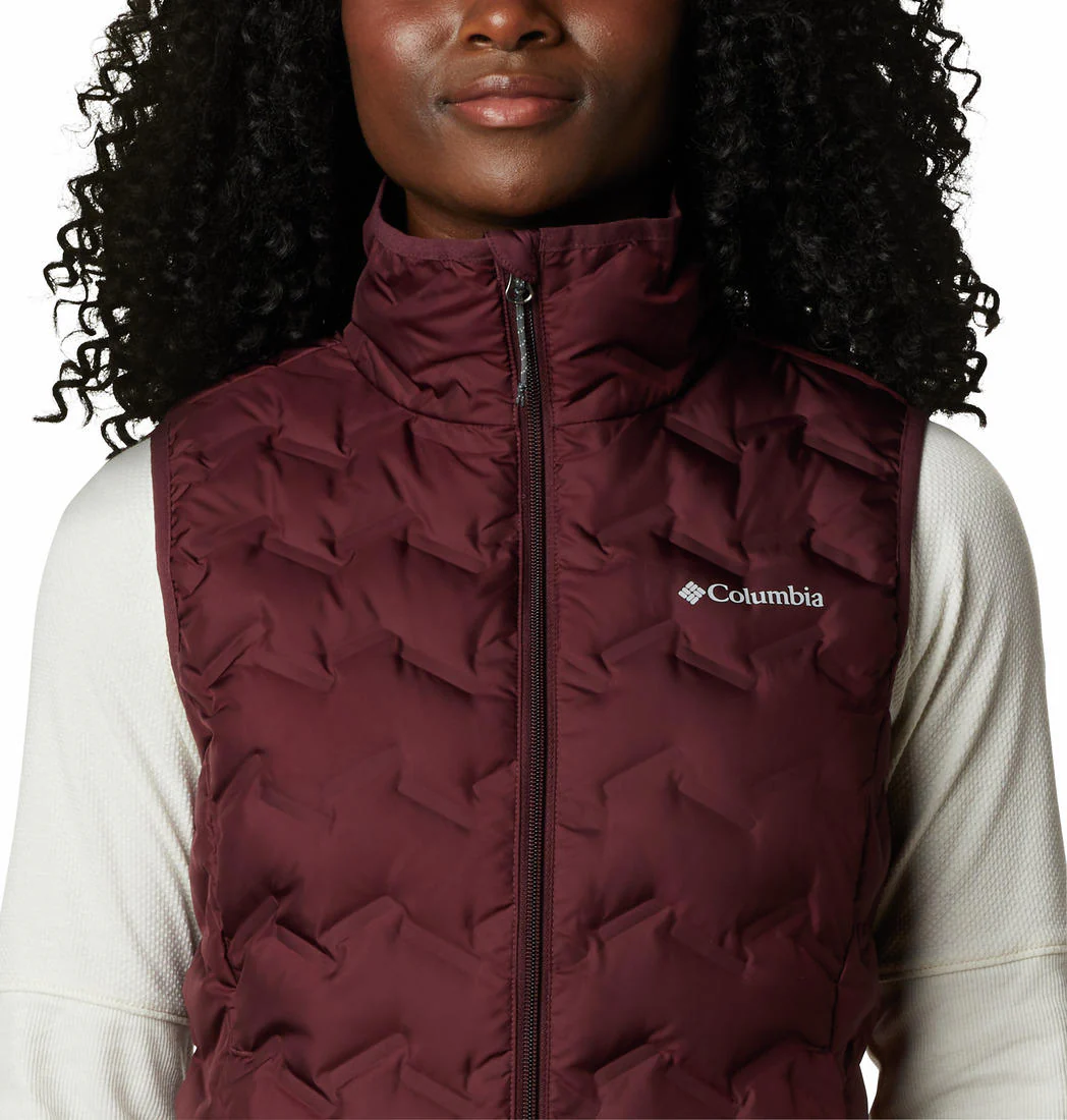 Columbia Women Maroon Delta Ridge Down Vest - Image 2