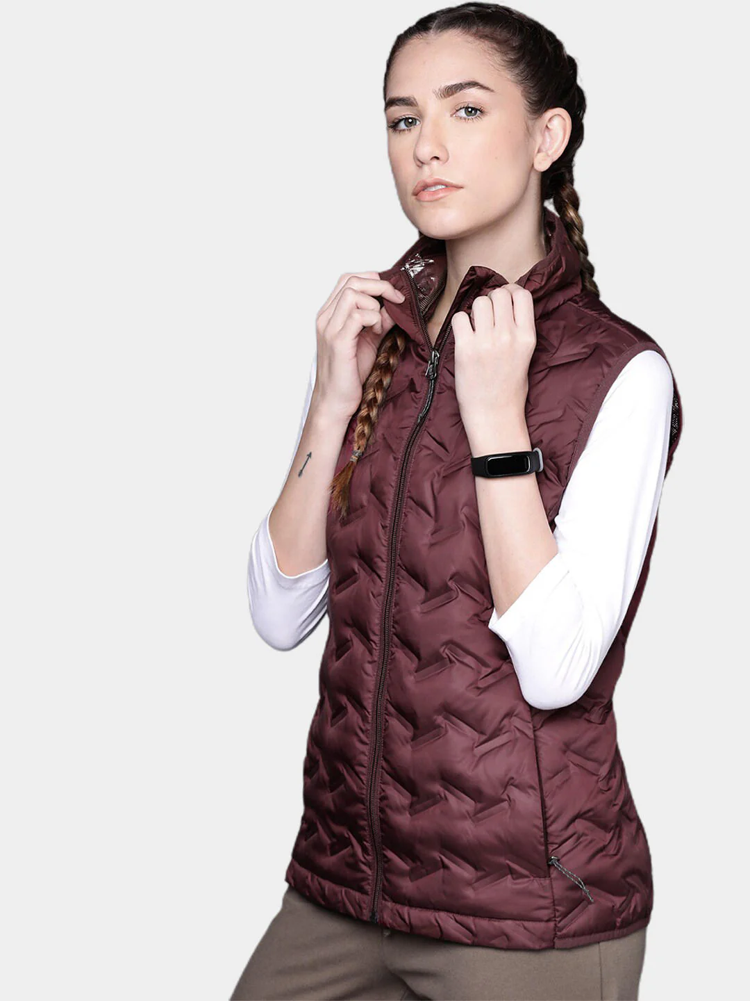 Columbia Women Maroon Delta Ridge Down Vest - Image 8