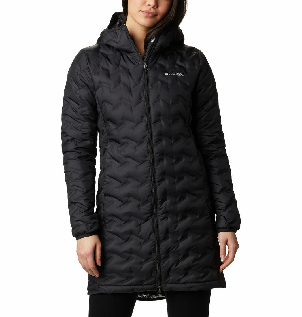 Columbia Women Black Delta Ridge Long Down Jacket