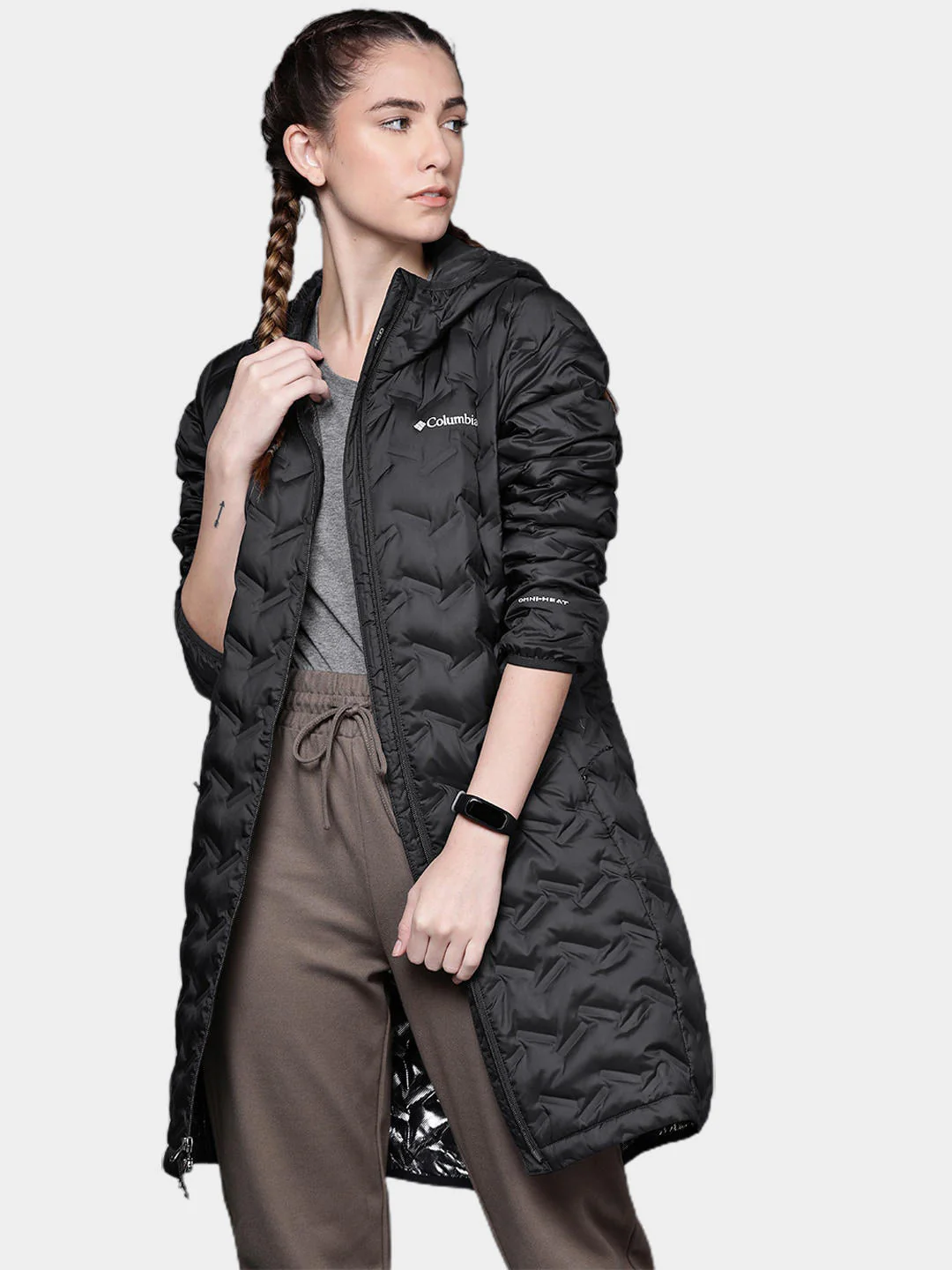 Columbia Women Black Delta Ridge Long Down Jacket - Image 8