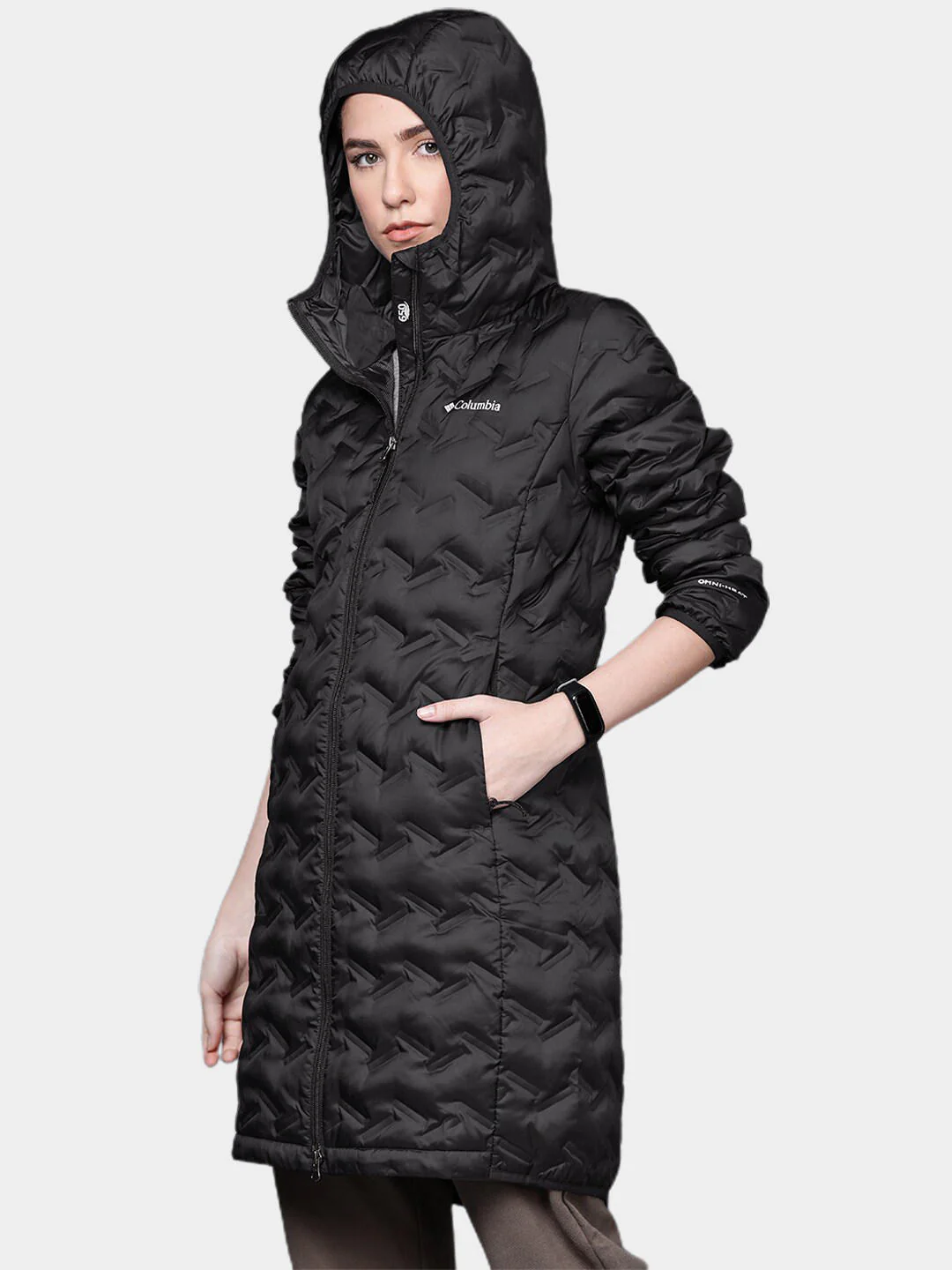 Columbia Women Black Delta Ridge Long Down Jacket - Image 9