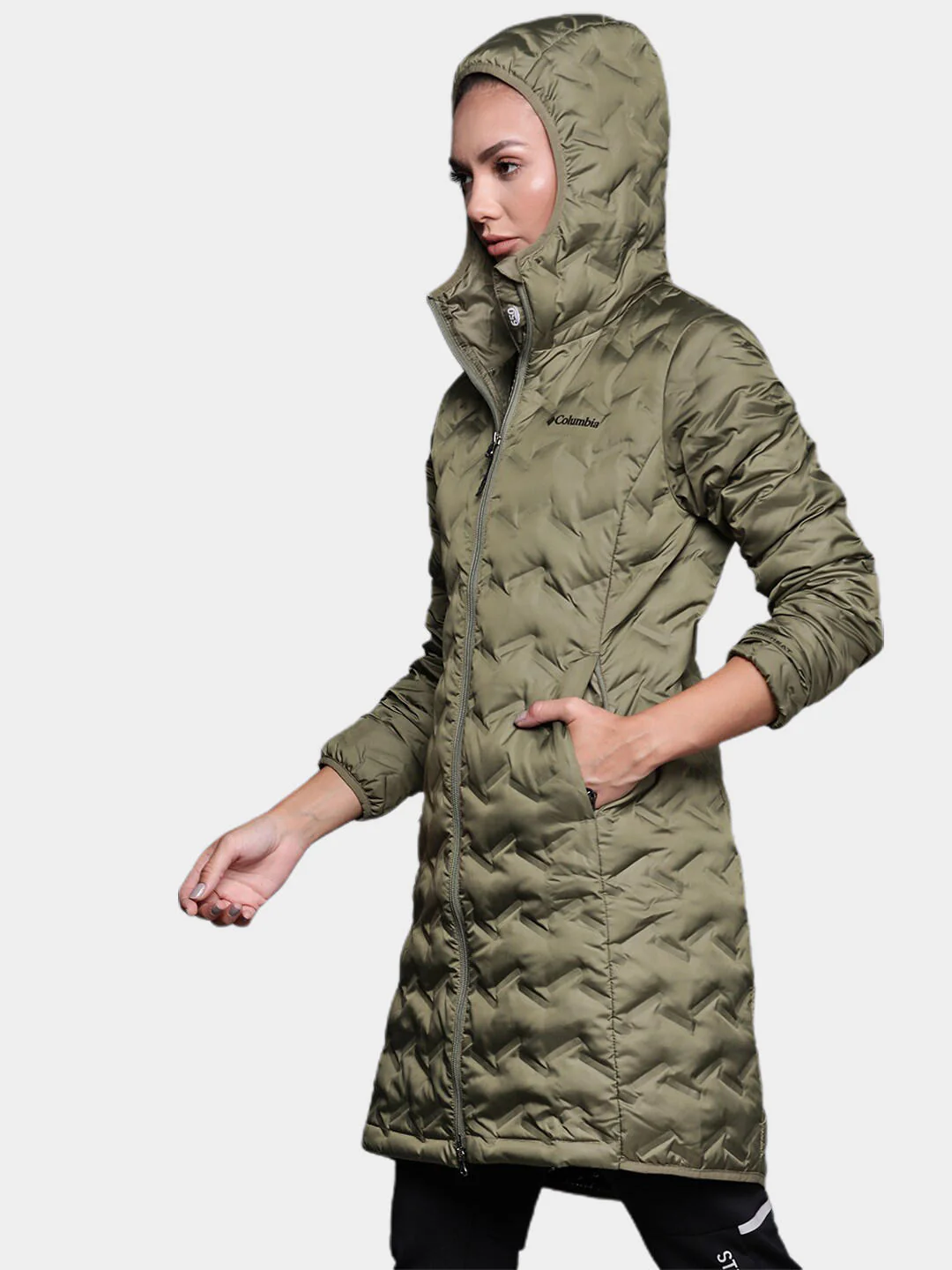 Columbia Women Green Delta Ridge Long Down Jacket - Image 11