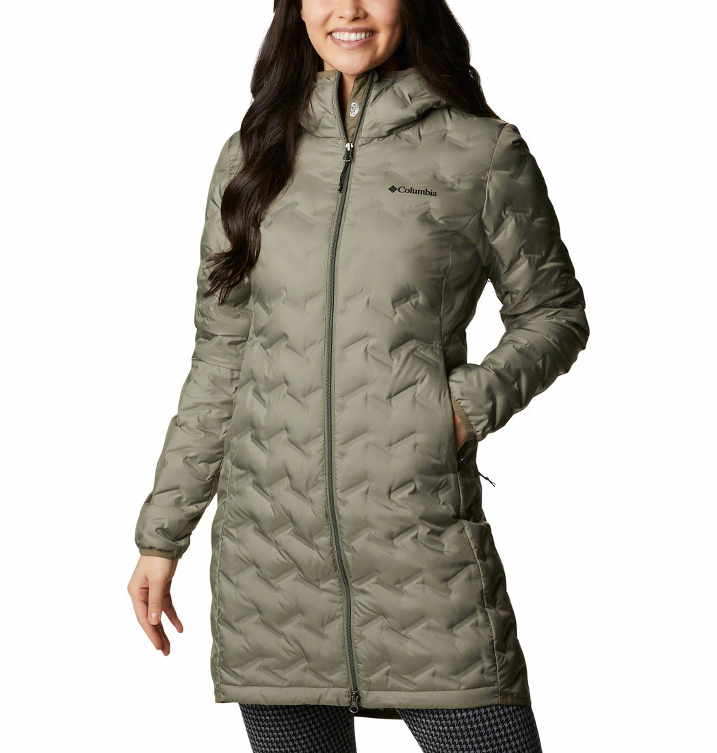 Columbia Women Green Delta Ridge Long Down Jacket - Image 4
