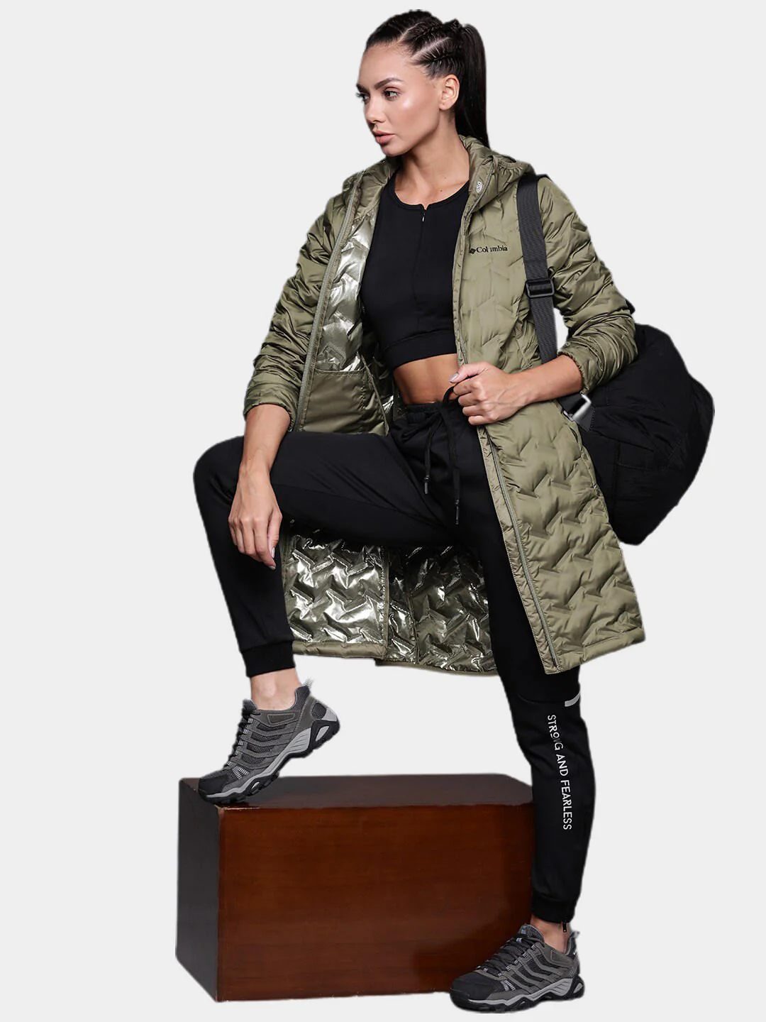 Columbia Women Green Delta Ridge Long Down Jacket - Image 8