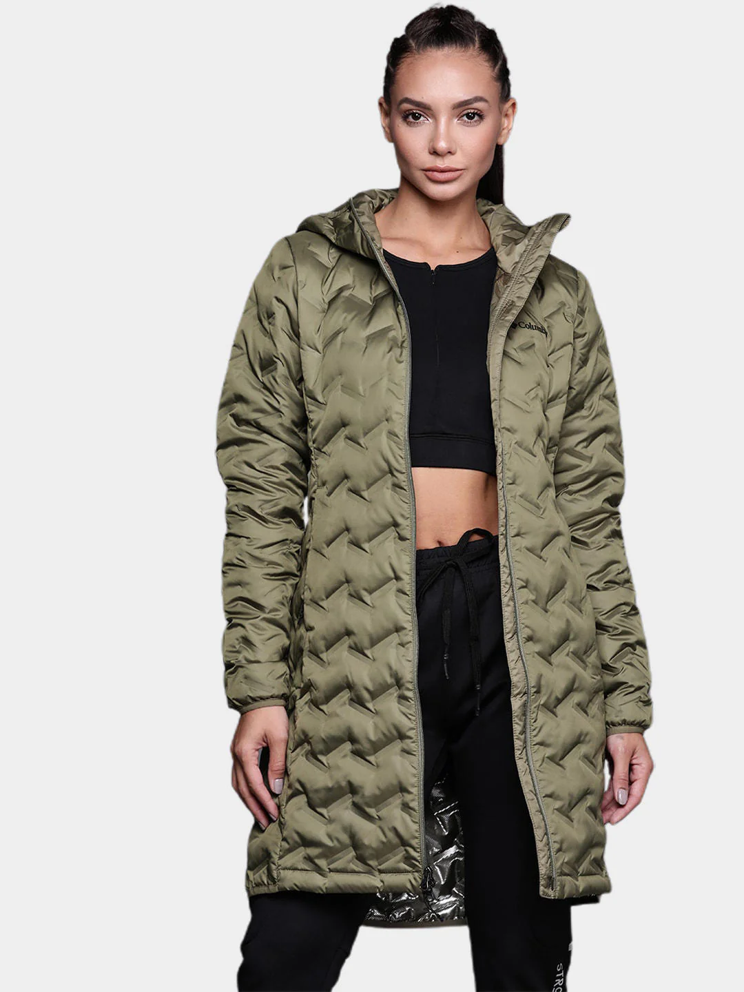 Columbia Women Green Delta Ridge Long Down Jacket - Image 9