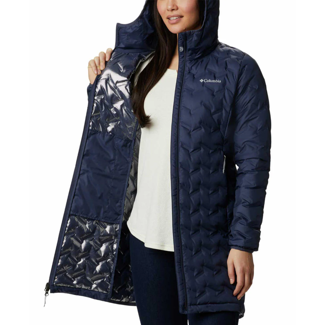 Columbia Women Blue Delta Ridge Long Down Jacket - Image 2