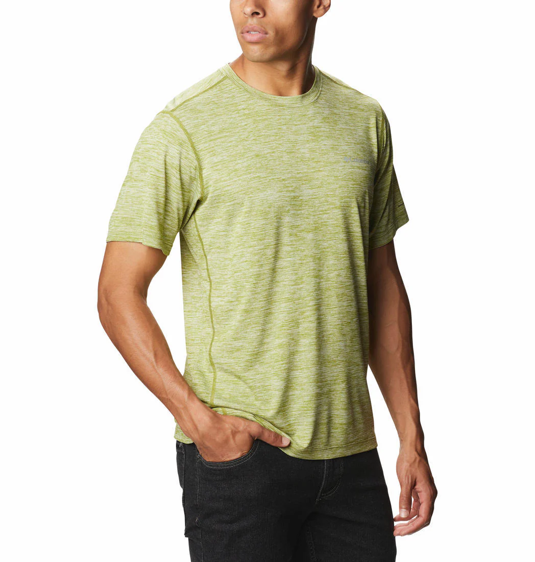 Columbia Men Green Deschutes Runner Short Sleeve Shirt - Image 5