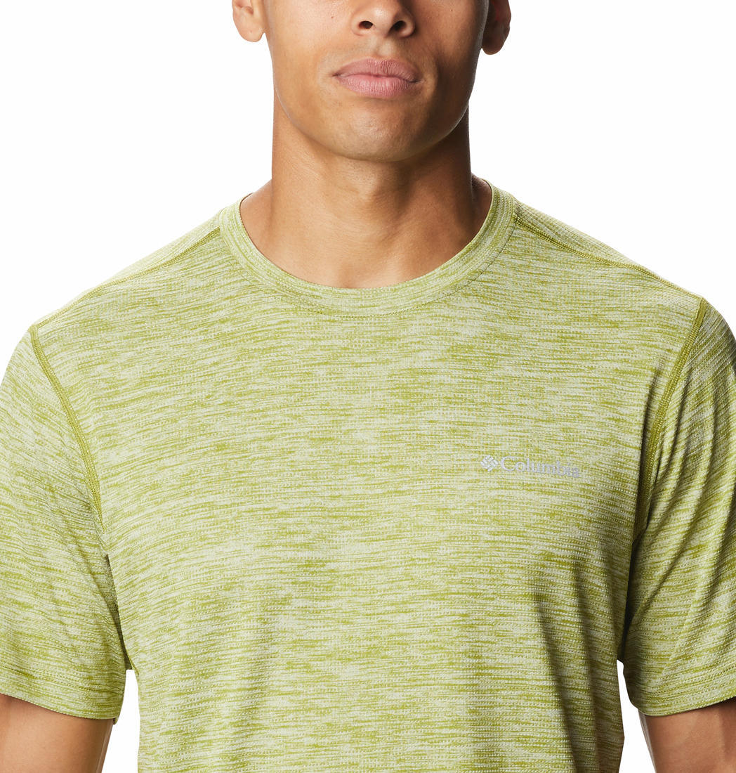 Columbia Men Green Deschutes Runner Short Sleeve Shirt - Image 6