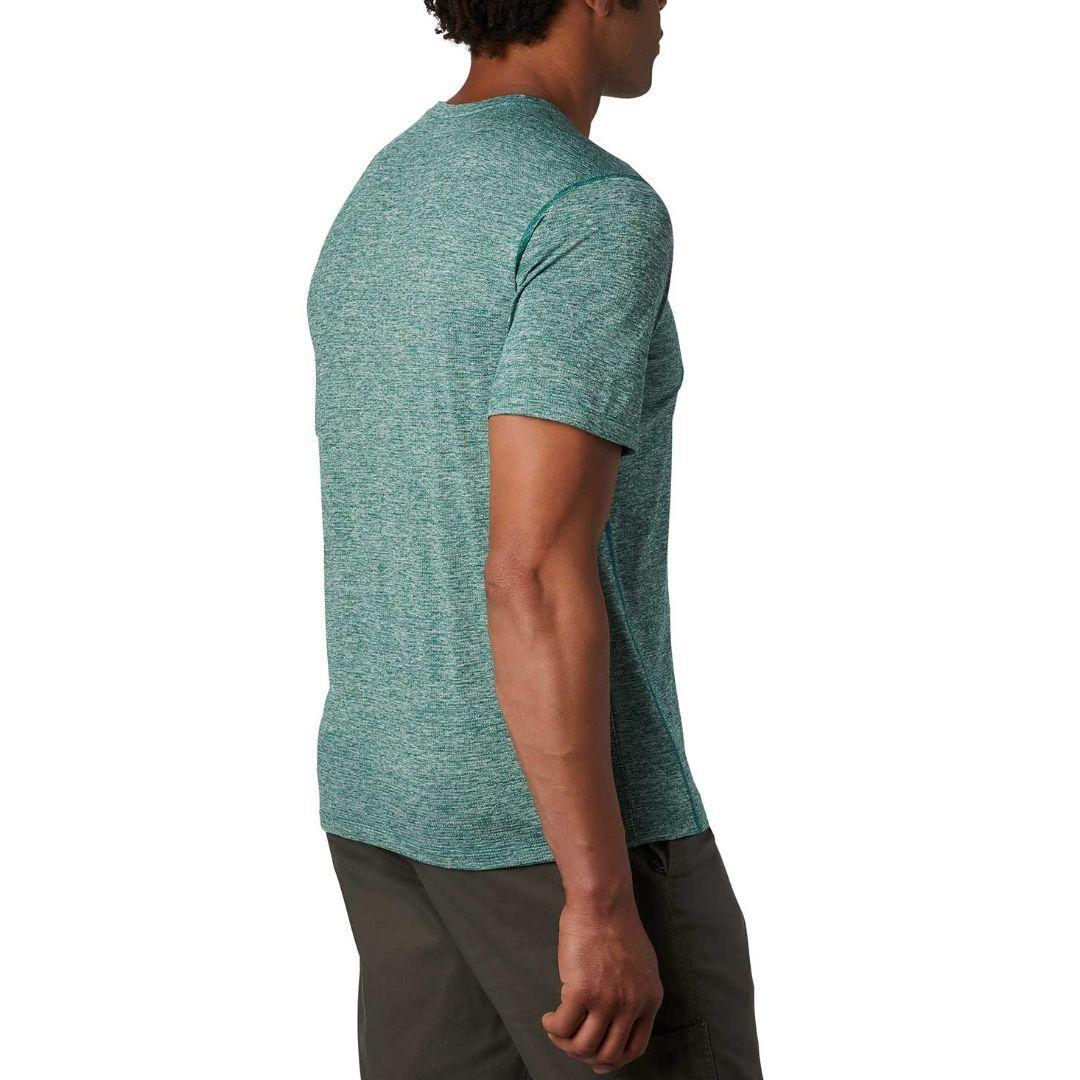 Columbia Men Blue Deschutes Runner Short Sleeve Shirt - Image 2