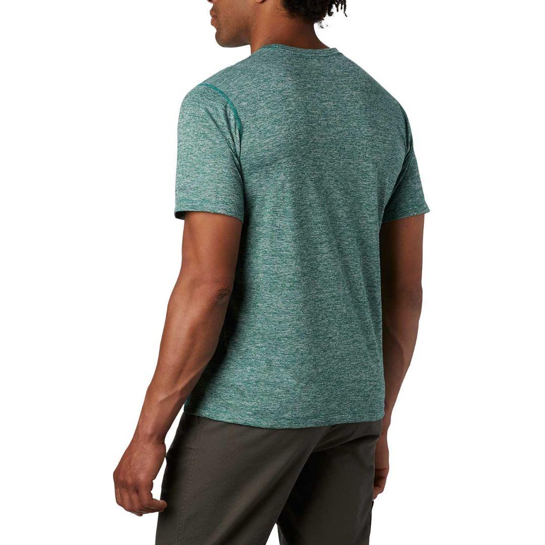 Columbia Men Blue Deschutes Runner Short Sleeve Shirt - Image 4