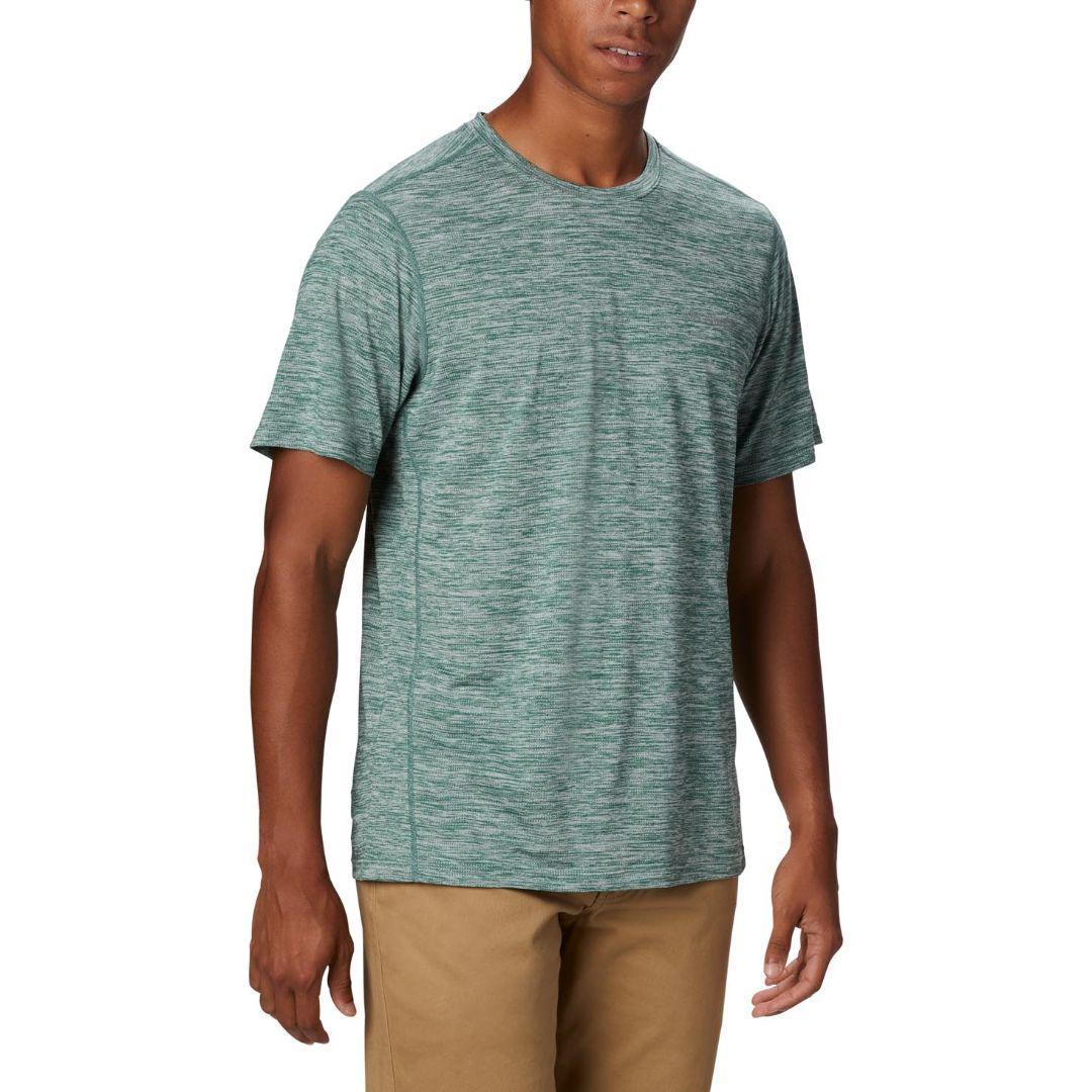 Columbia Men Green Deschutes Runner Short Sleeve Shirt - Image 4