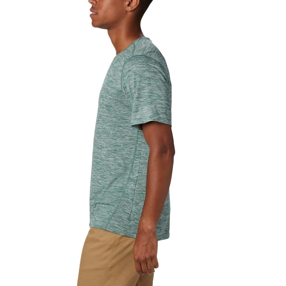 Columbia Men Green Deschutes Runner Short Sleeve Shirt - Image 5
