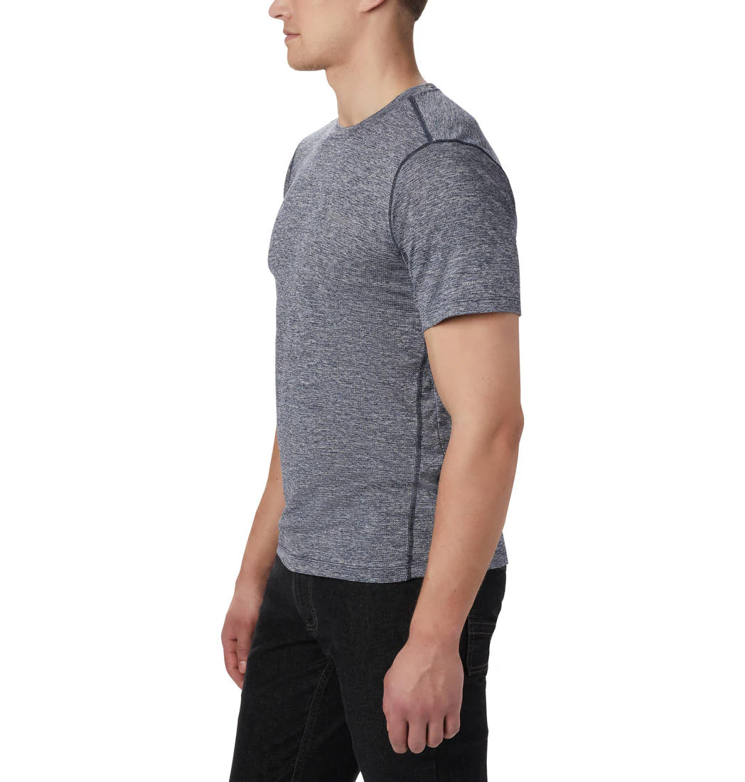 Columbia Men Blue Deschutes Runner Short Sleeve Shirt - Image 4
