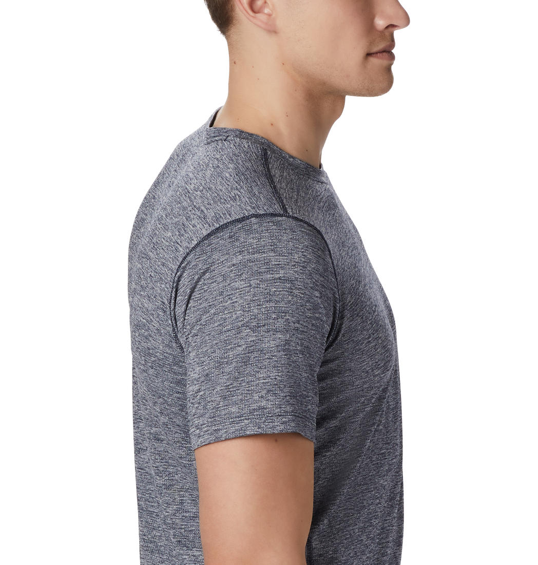 Columbia Men Blue Deschutes Runner Short Sleeve Shirt - Image 5