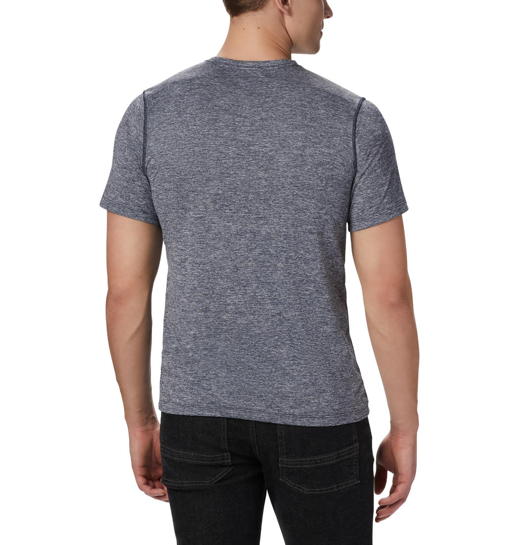 Columbia Men Blue Deschutes Runner Short Sleeve Shirt - Image 6