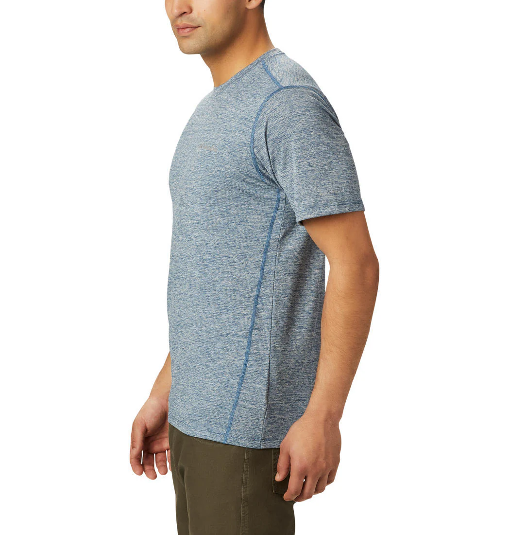 Columbia Men Blue Deschutes Runner Short Sleeve Shirt - Image 2