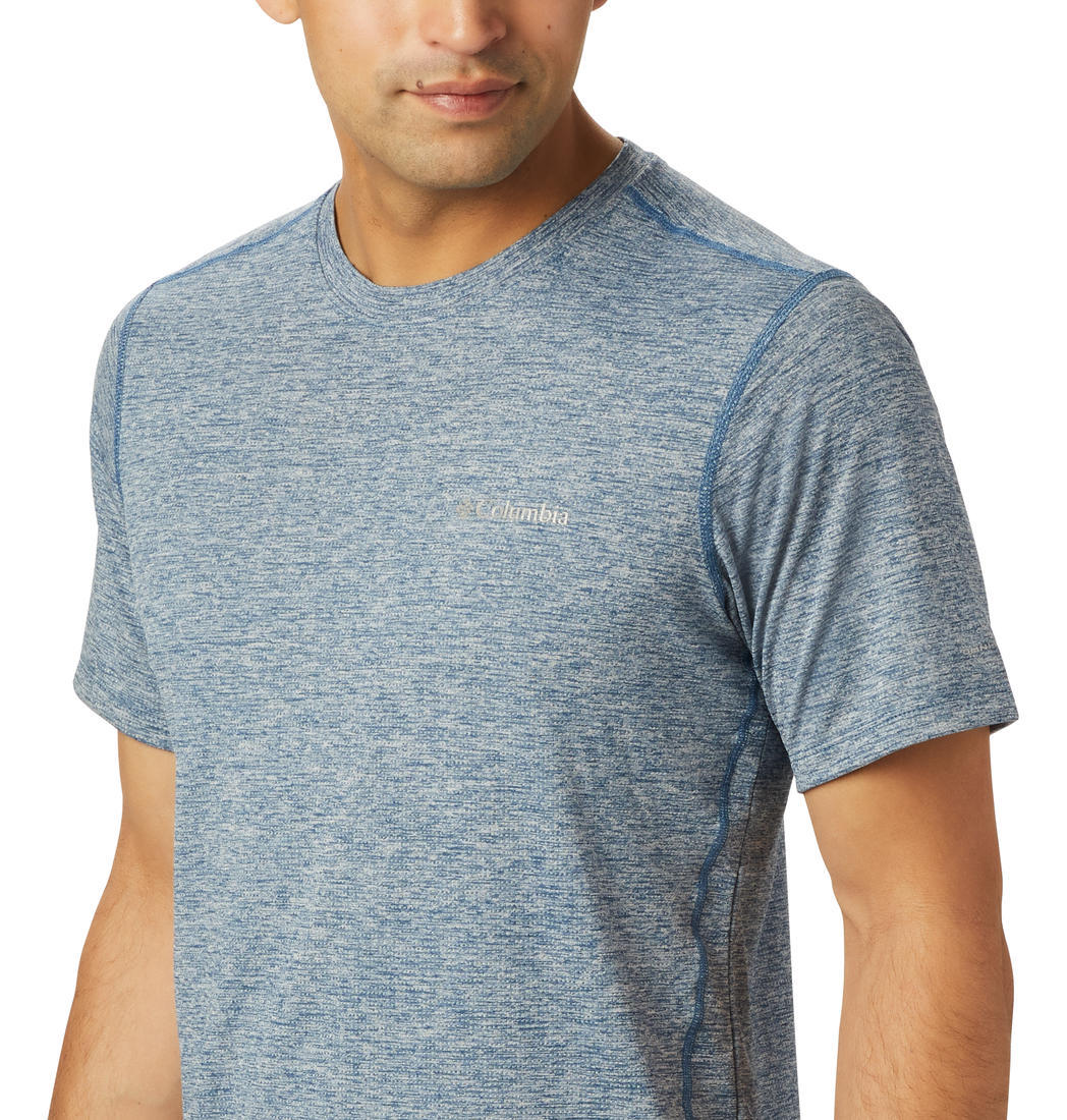 Columbia Men Blue Deschutes Runner Short Sleeve Shirt - Image 6