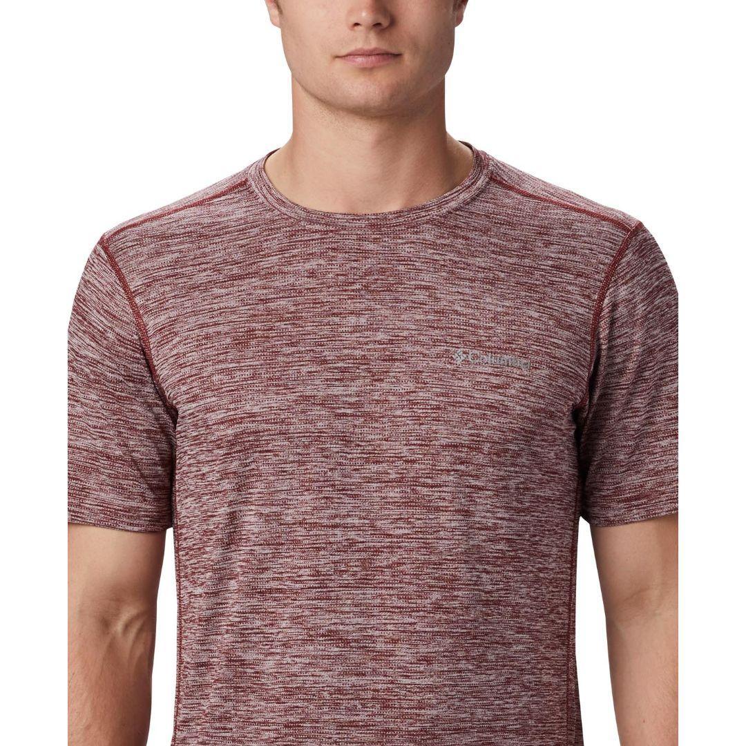Columbia Men Red Deschutes Runner Short Sleeve Shirt - Image 2