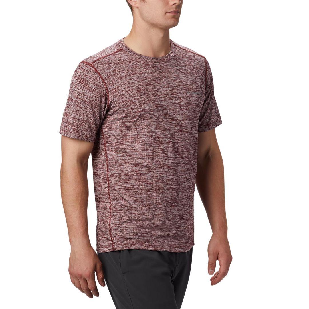 Columbia Men Red Deschutes Runner Short Sleeve Shirt - Image 5