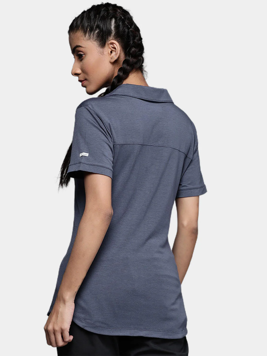 Columbia Women Blue Essential Elements Polo (Sun Protection) - Image 10