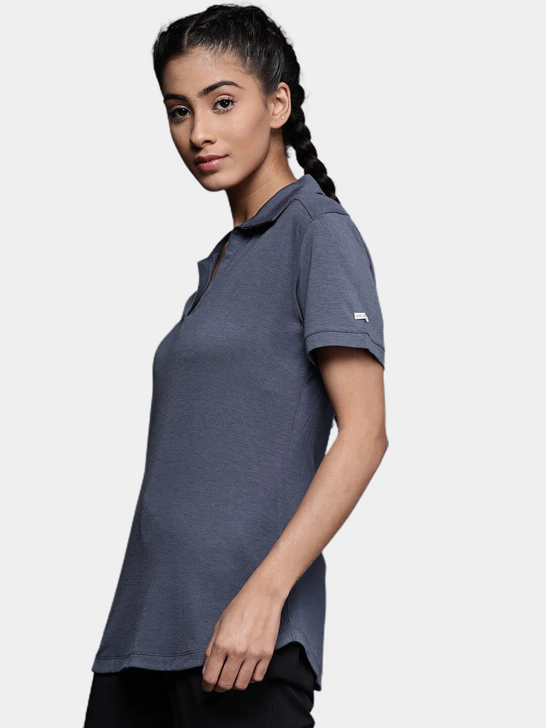 Columbia Women Blue Essential Elements Polo (Sun Protection) - Image 11