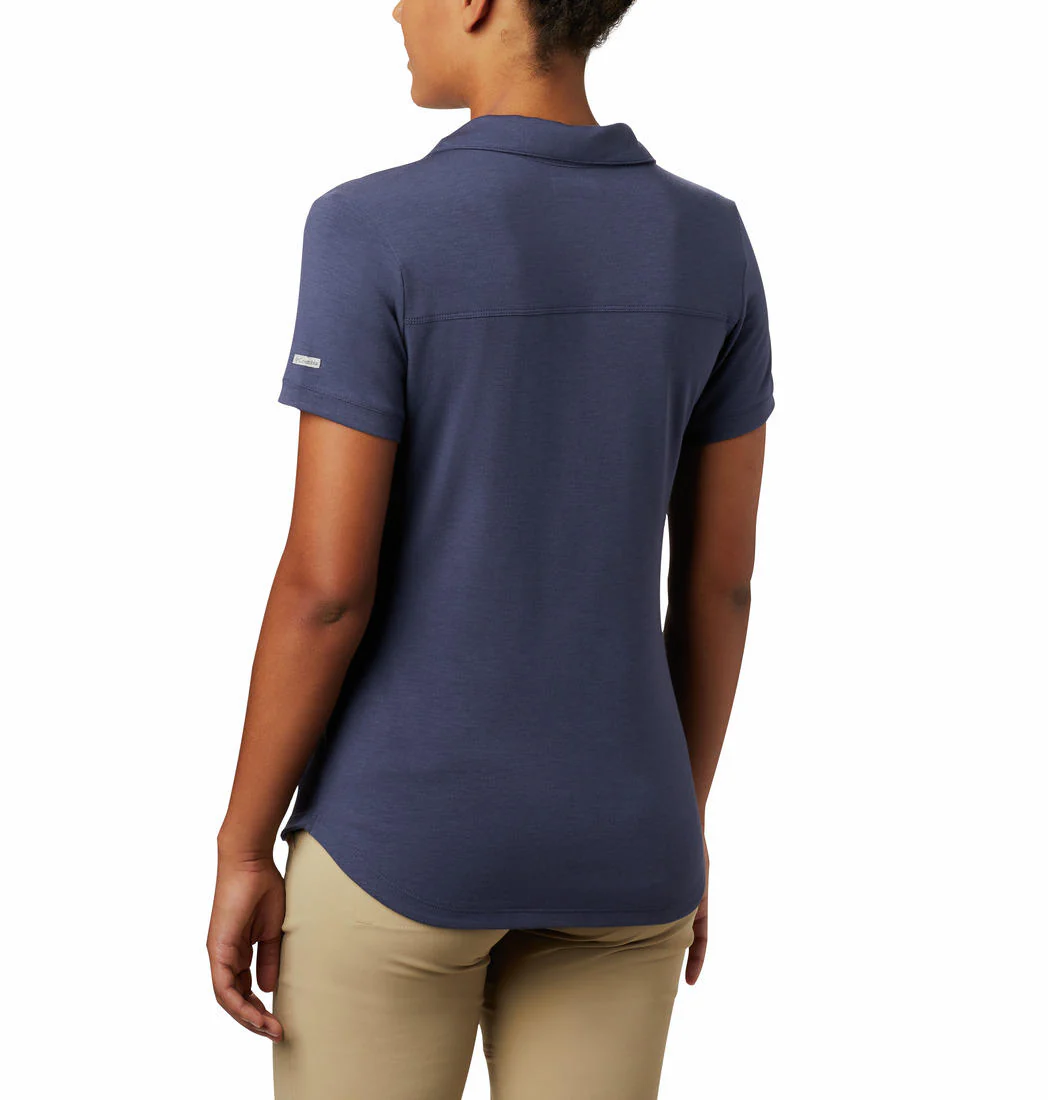 Columbia Women Blue Essential Elements Polo (Sun Protection) - Image 6