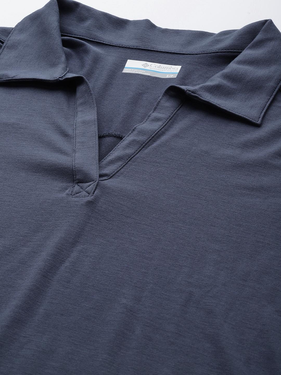 Columbia Women Blue Essential Elements Polo (Sun Protection) - Image 7