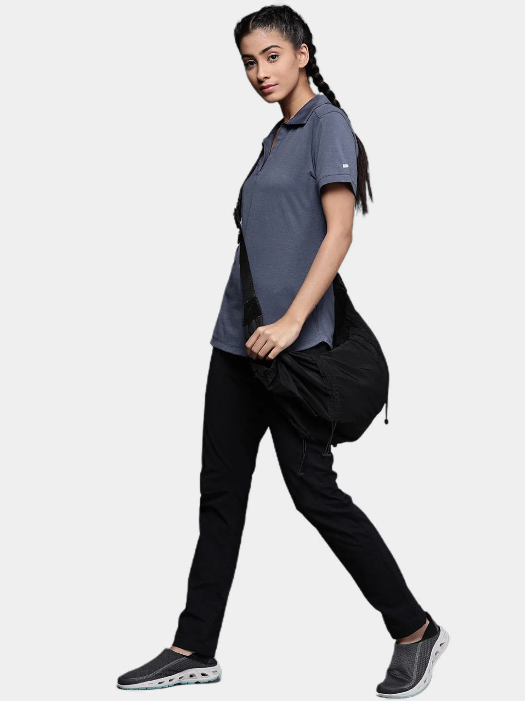 Columbia Women Blue Essential Elements Polo (Sun Protection) - Image 8