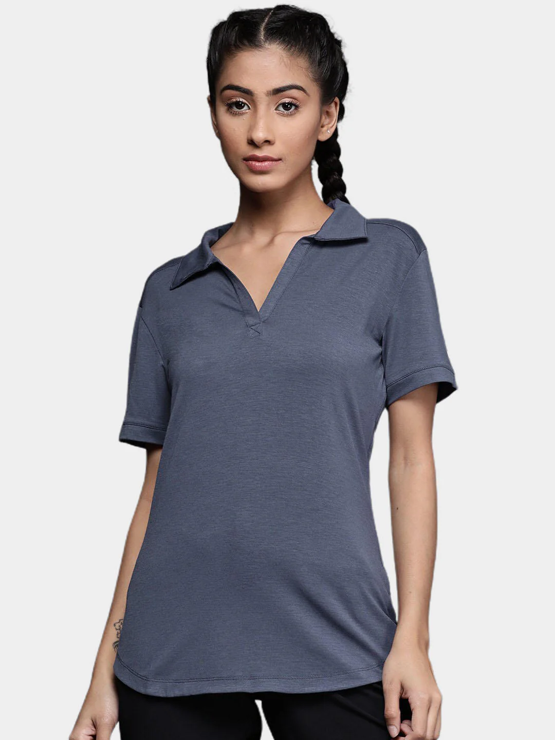 Columbia Women Blue Essential Elements Polo (Sun Protection) - Image 9