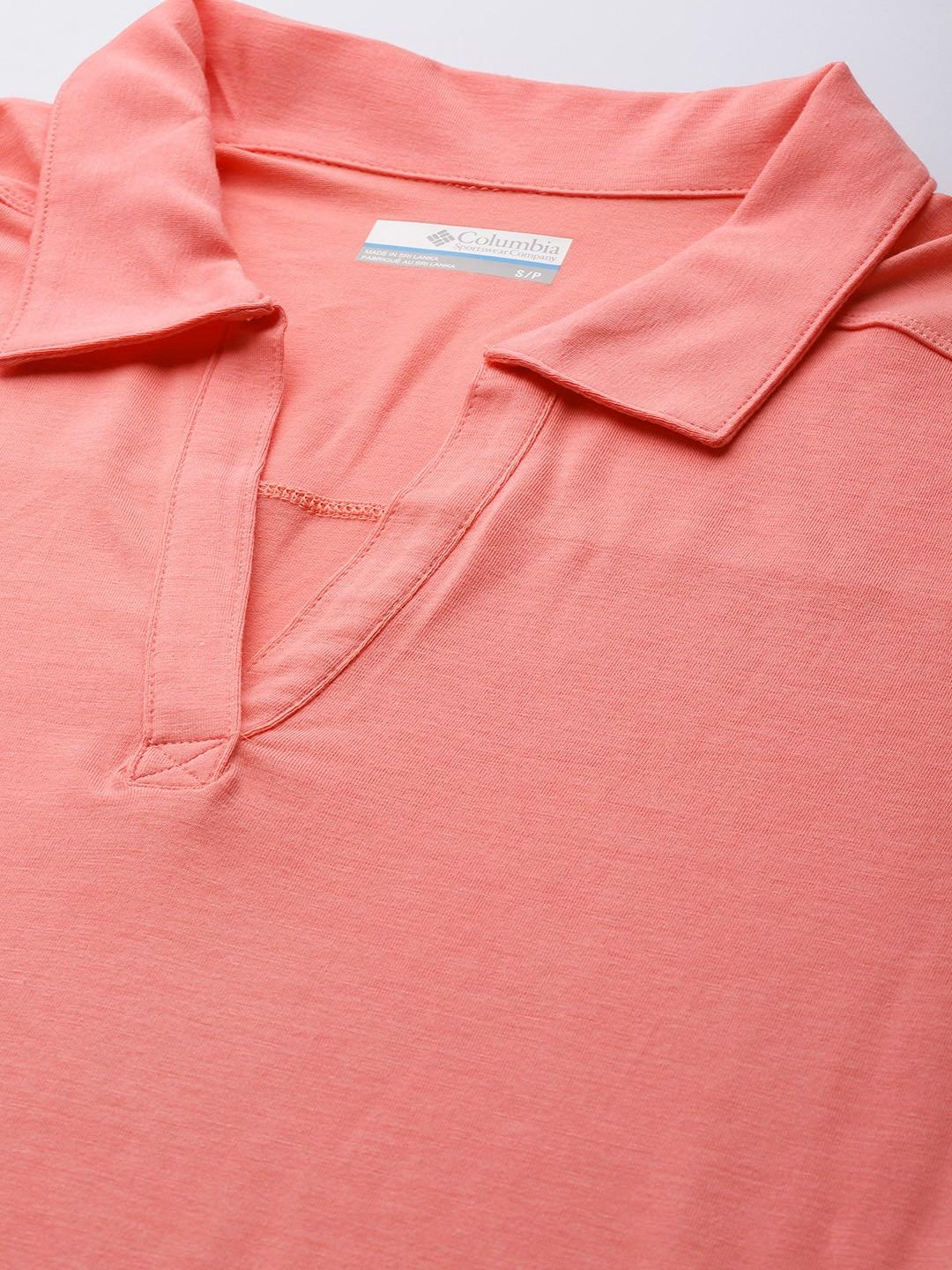Columbia Women Red Essential Elements Polo (Sun Protection) - Image 2