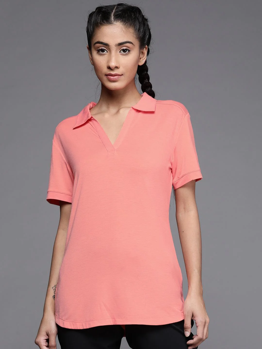Columbia Women Red Essential Elements Polo (Sun Protection) - Image 3