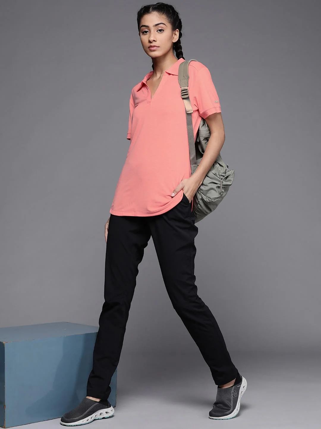 Columbia Women Red Essential Elements Polo (Sun Protection) - Image 4