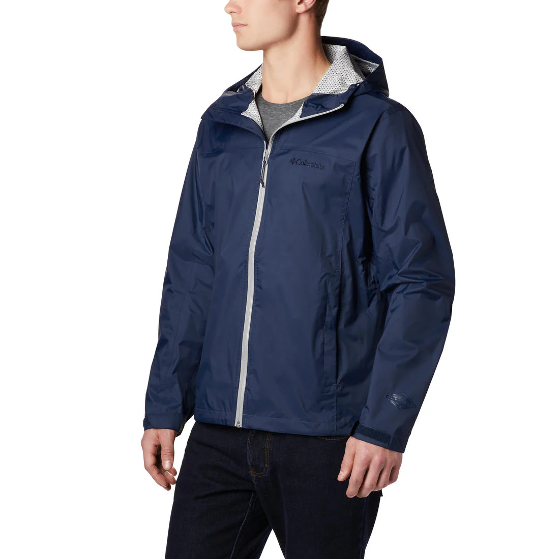 Columbia Men Blue EvaPOURation Jacket Waterproof