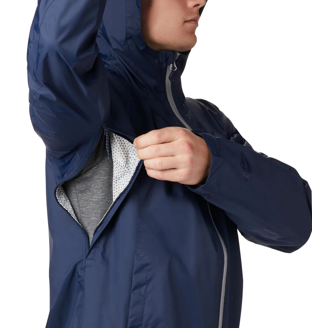 Columbia Men Blue EvaPOURation Jacket Waterproof - Image 3