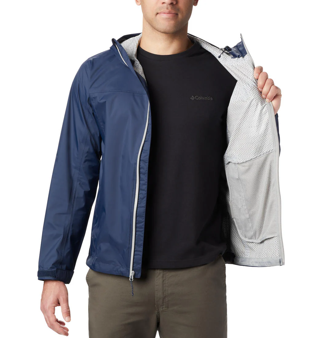 Columbia Men Blue EvaPOURation Jacket Waterproof - Image 4
