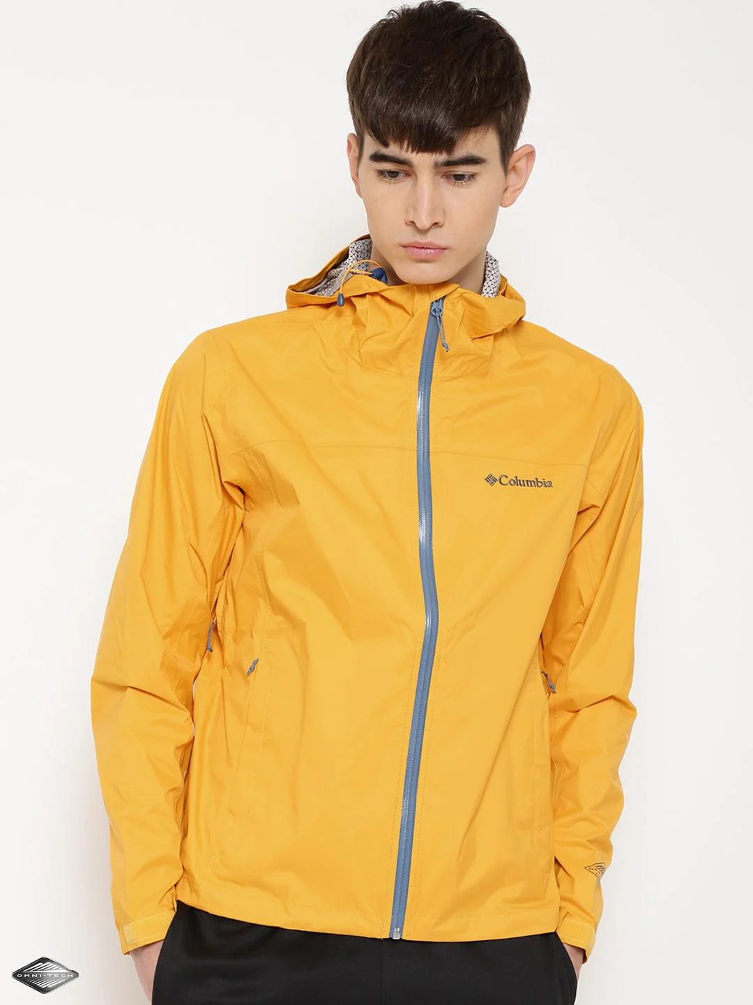 Columbia Men Yellow EvaPOURation Jacket Waterproof