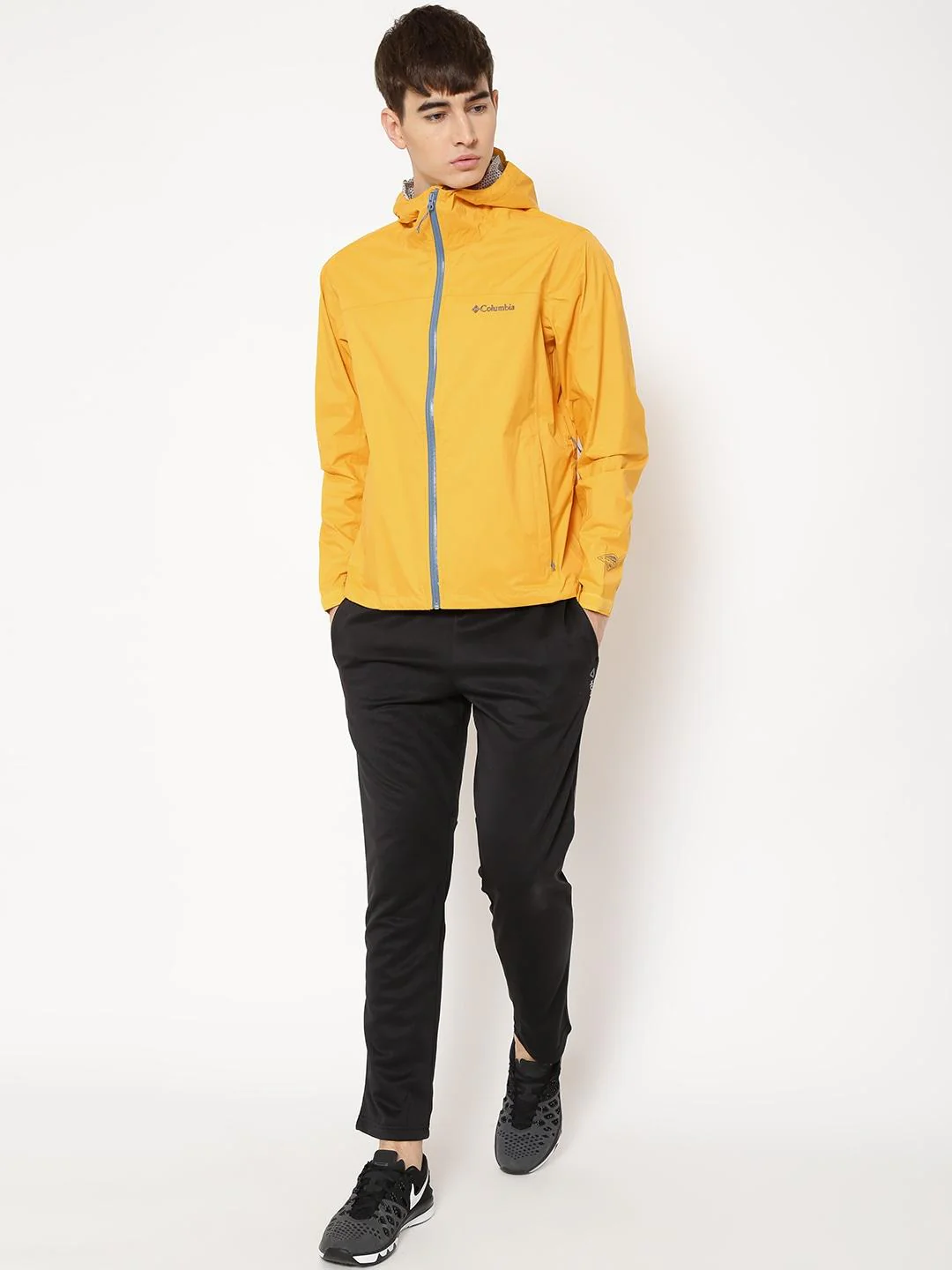 Columbia Men Yellow EvaPOURation Jacket Waterproof - Image 4