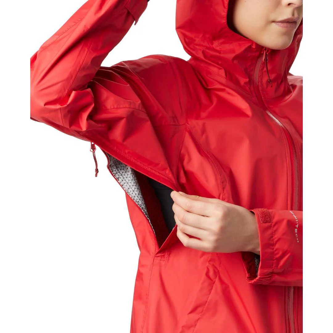 Columbia Women Red EvaPOURation Jacket Waterproof - Image 2